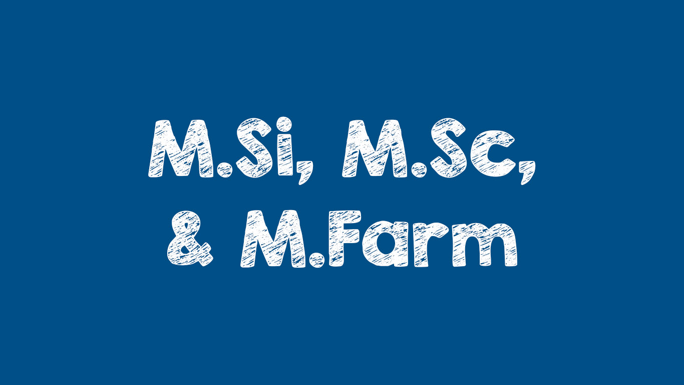 Perbedaan M.Si, M.Sc, dan M.Farm Beserta Penjelasannya